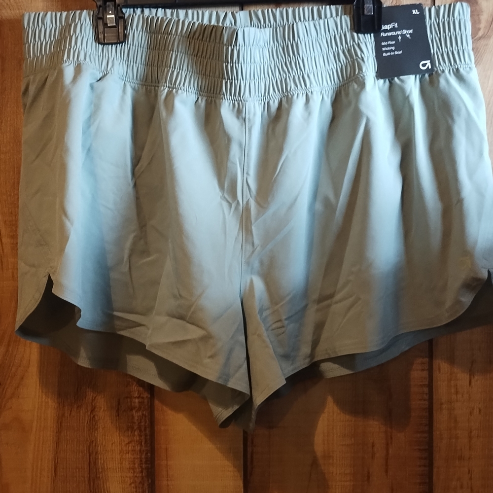 GAP Factory Women's Runaround Shorts in Desert Sage Green